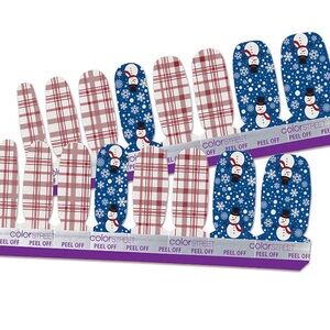NWT- Color Street Blue and Red Christmas Nail Polish Strips